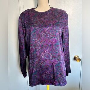 100% Silk, Luxurious Vintage Blouse by Plymouth New York